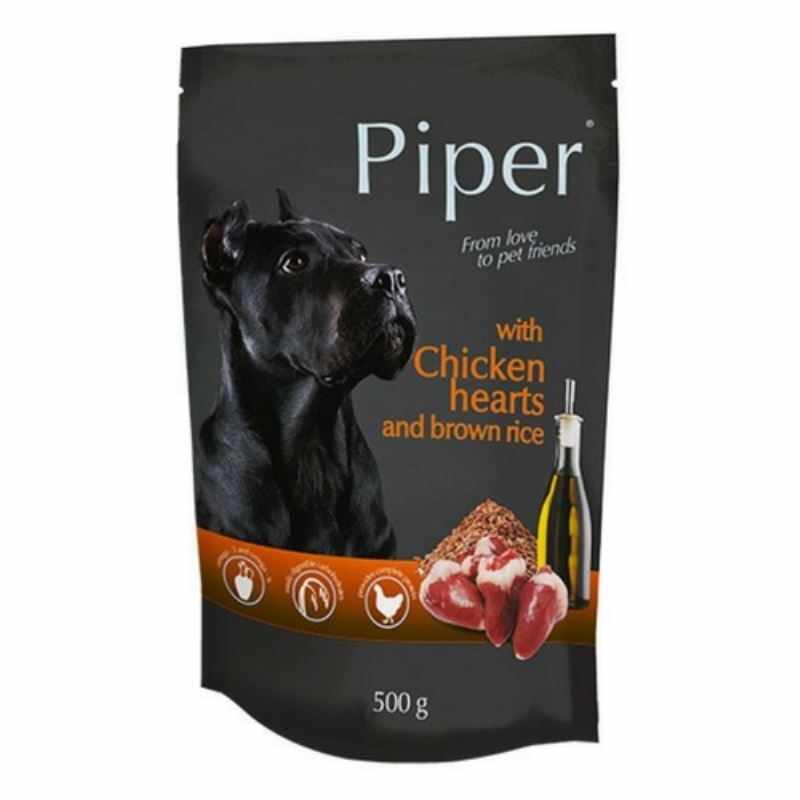 Piper Adult Dog, Cu Inimi De Pui Si Orez Brun, 500 g