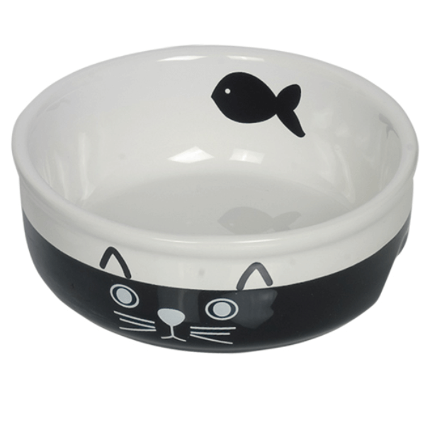 Castron ceramic pentru pisici Nobby Cat Face 250ml