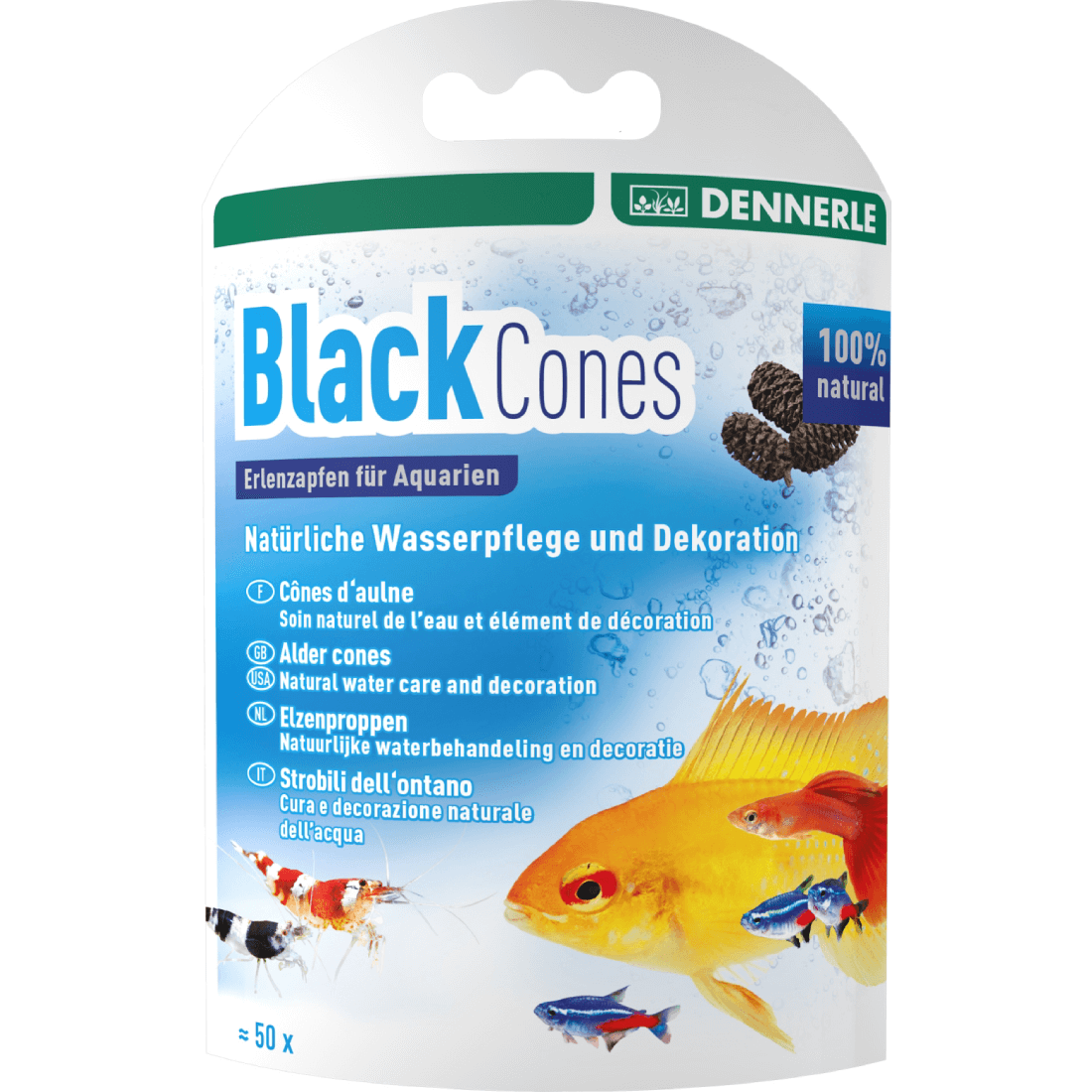 Decor natural pentru acvariu Dennerle Nano Black Conex Alder Cones