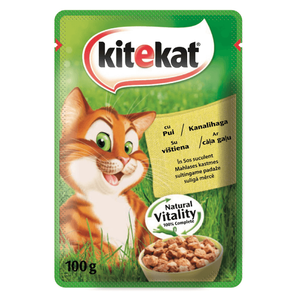 Hrana umeda pentru pisici Kitekat Pui 100g