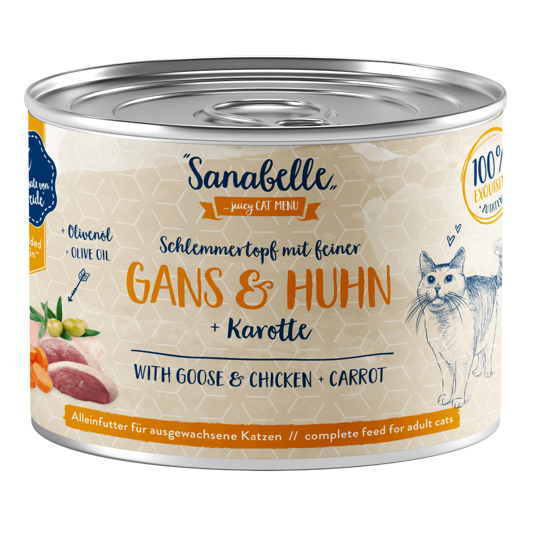 Hrana umeda pentru pisici Sanabelle Gasca si pui 180g