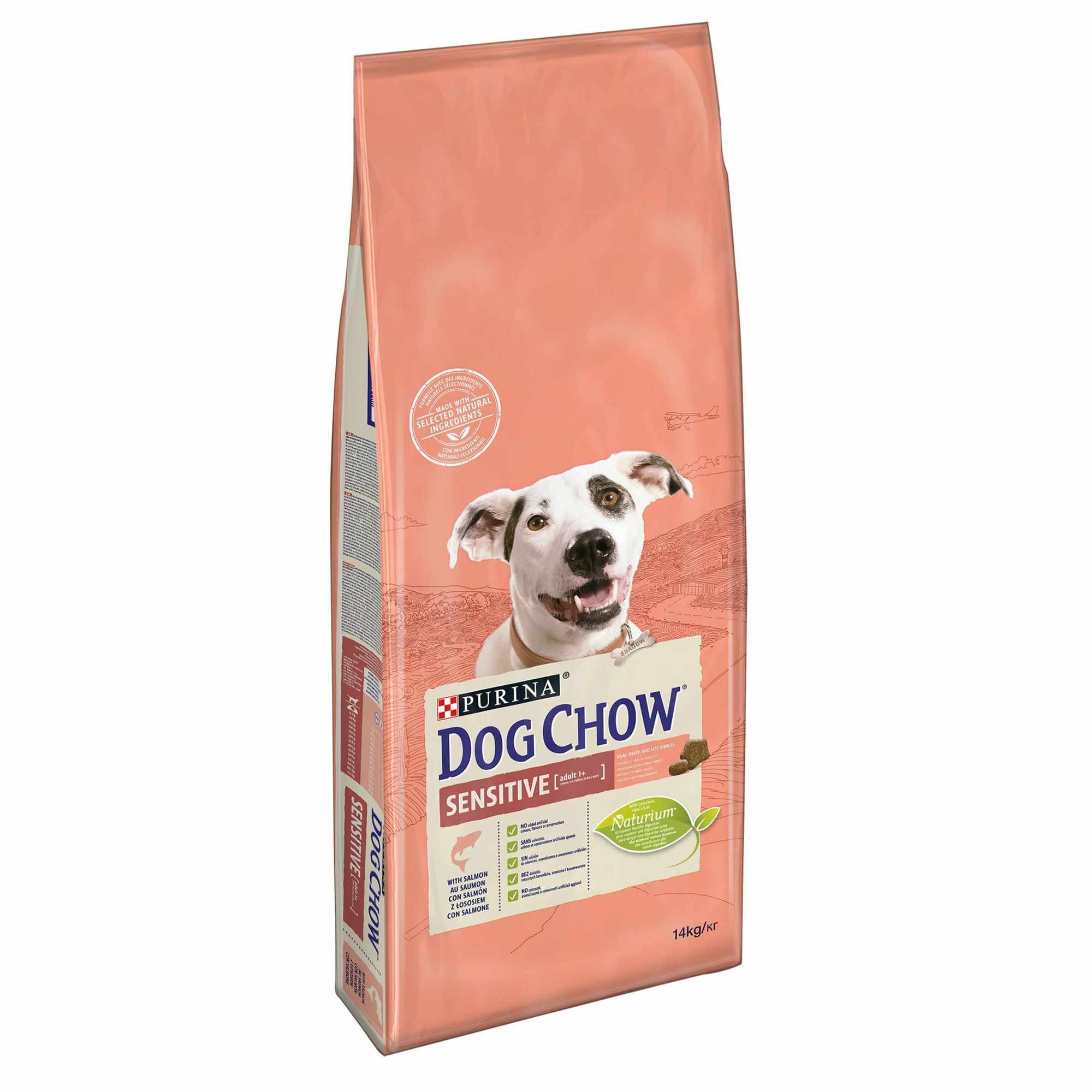 Hrana uscata pentru caini Purina Dog Chow Sensitive cu somon si orez 14 kg