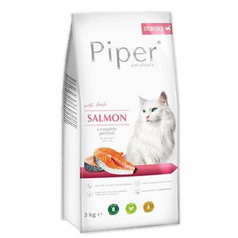 Piper Adult Sterilised Cat, Carne De Somon, 3 Kg