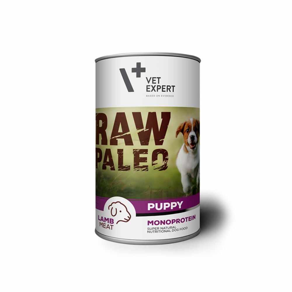 Raw Paleo Puppy, Conserva Monoproteica, Miel, 400 g