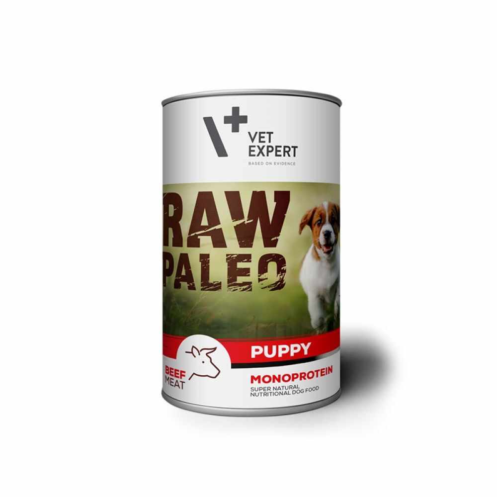 Raw Paleo Puppy, Conserva Monoproteica, Vita, 400 g