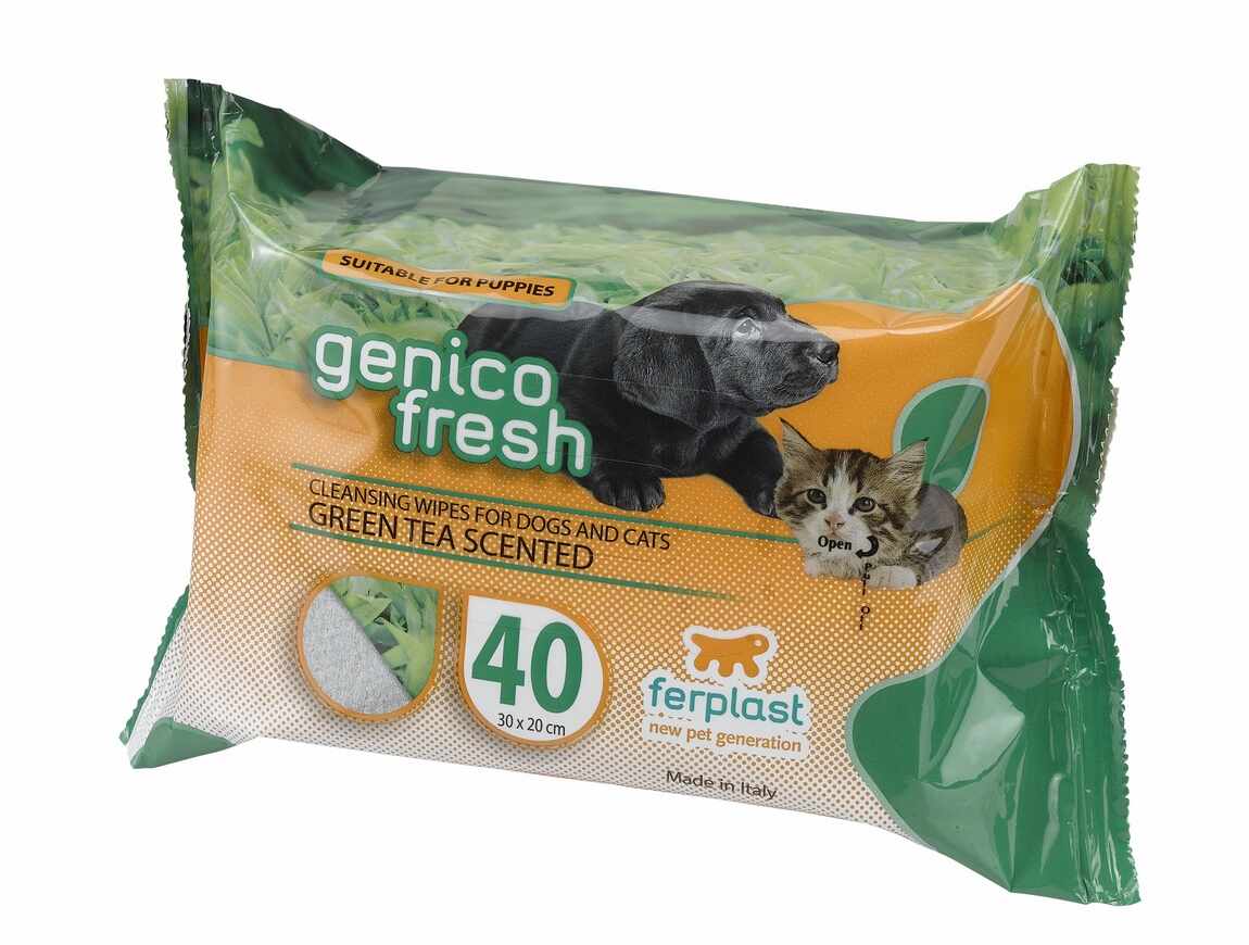 Servetele pentru caini si pisici Ferplast Genico Fresh Green Tea