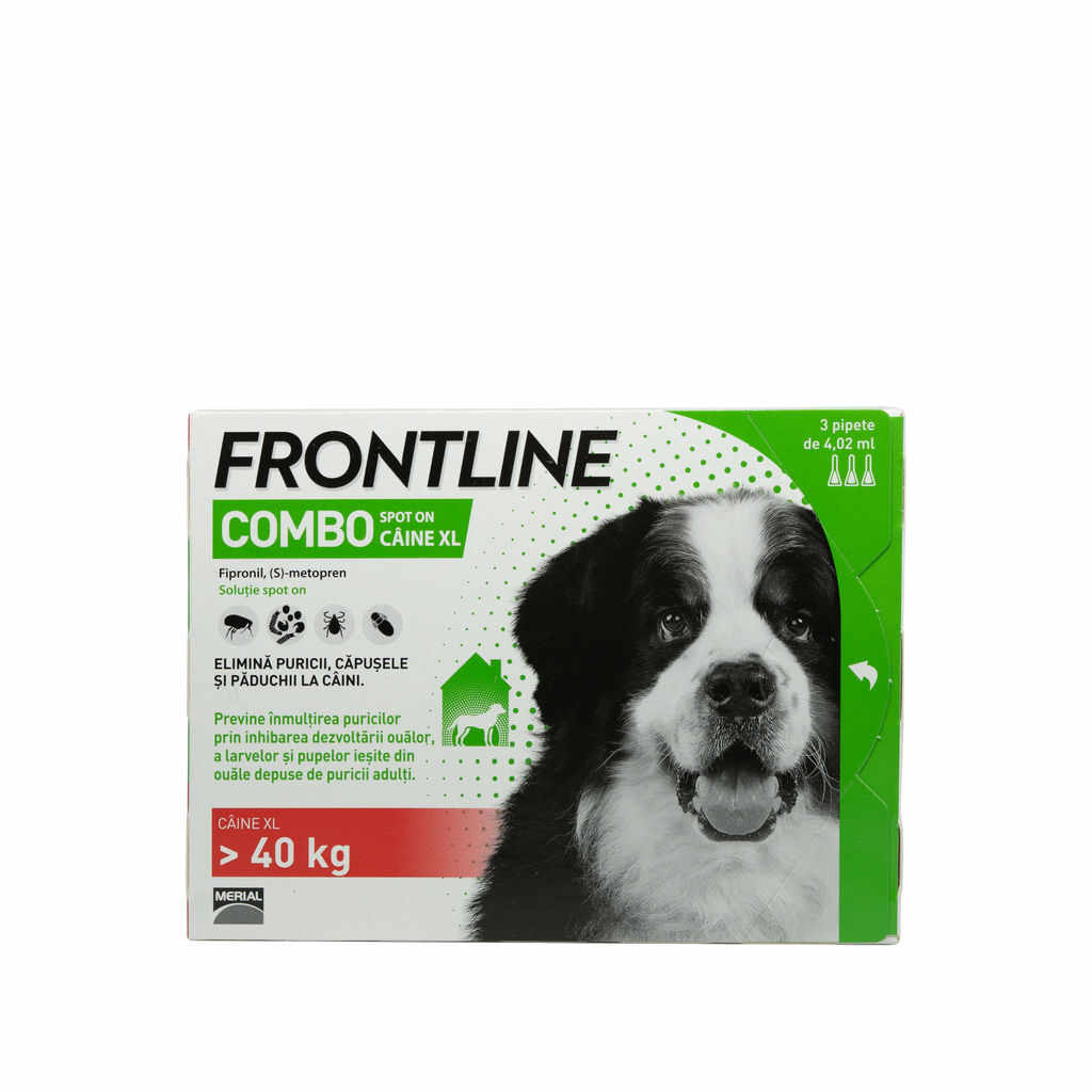 Frontline Combo pentru caini de talie foarte mare 40-60kg, 3 pipete antiparazitare