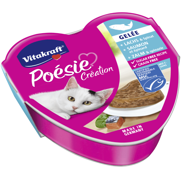 Hrana umeda pentru pisici Vitakraft Poesie Somon&Spanac 85g