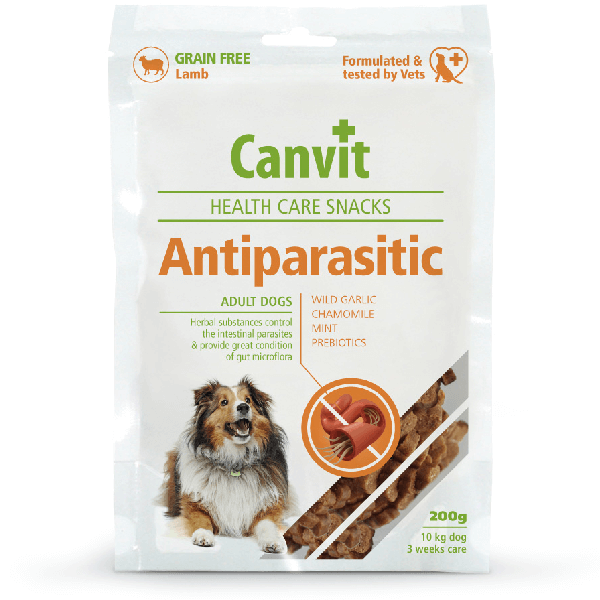 Recompensa pentru caini Canvit Snack Anti-Parasites 200g