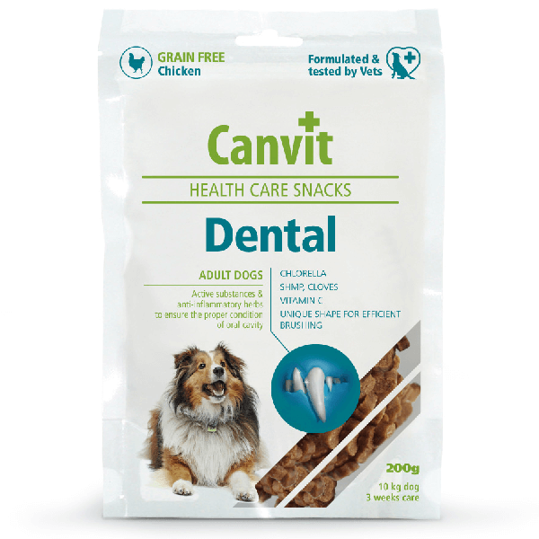 Recompensa pentru caini Canvit Snack Dental 200g