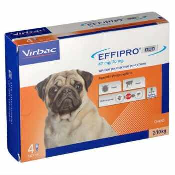 Effipro Duo Dog Virbac S (2-10 kg), 4 pipete
