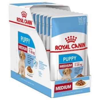 Pachet Royal Canin Medium Puppy, 10 x 140 g
