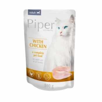 Piper Cat Adult cu Piept de Pui, 100 g