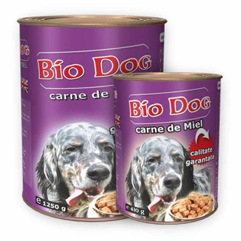 Hrana umeda pentru caini Biodog, miel 410 g