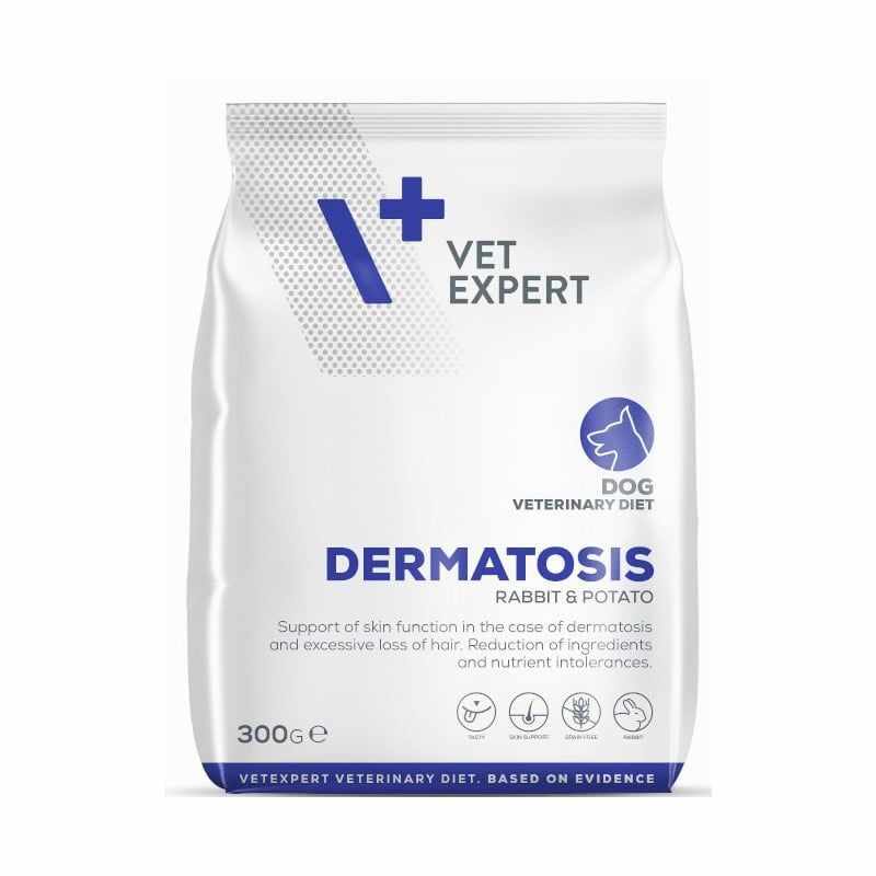 4T Dieta Veterinara Dermatosis Dog, Vetexpert, Somon & Cartofi, 300 g