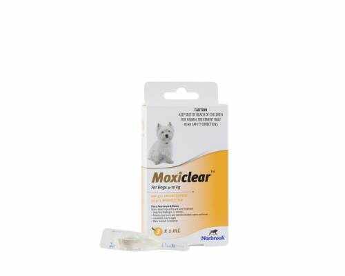 Moxiclear Dog M 4-10kg 3 pipete antiparazitare
