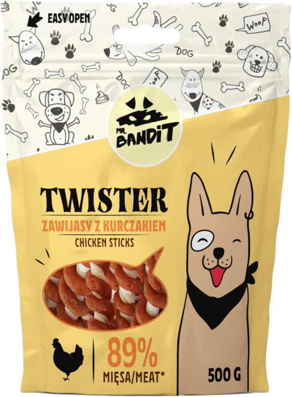 Mr. Bandit Twister, Pui, 500 g