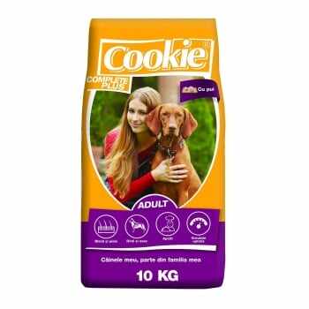 Pachet 2 x Cookie Complete Plus Adult cu Pui, 10 kg