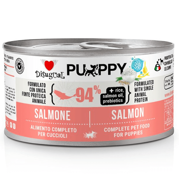 Hrana umeda pentru caini Disugual Dog Puppy Monoprotein Somon 150g