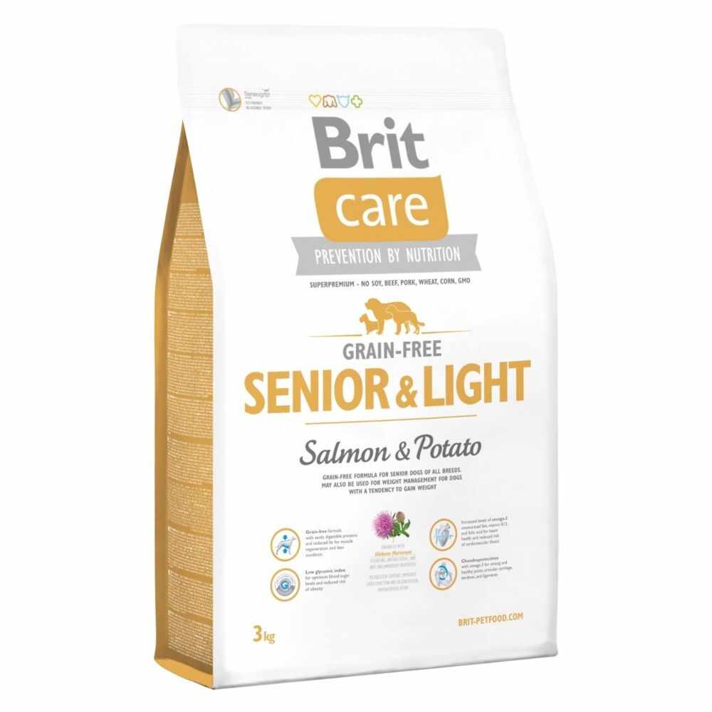 Hrana uscata pentru caini Brit Care Grain Free Senior Somon si Cartofi 3 kg