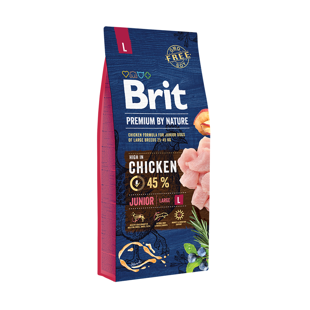 Hrana uscata pentru caini Brit Premium By Nature Junior L 15 Kg