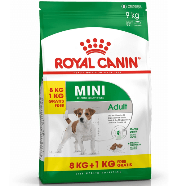 Hrana uscata pentru caini Royal Canin Mini Adult 8kg + 1kg PROMO