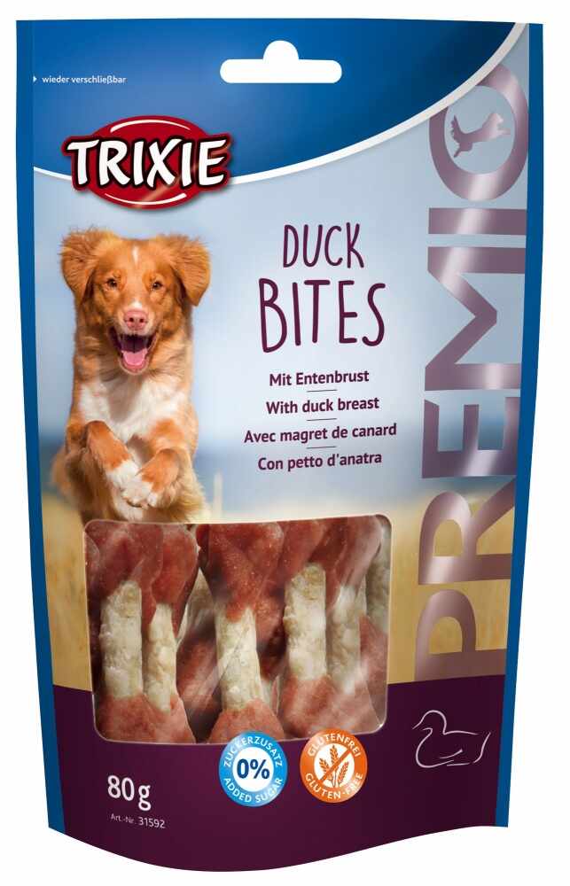 Recompense pentru caini Trixie Premio Duck Bites 80 g