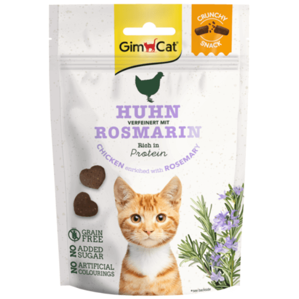 Recompense pentru pisici Gimcat Crunchy Pui&Rozmarin 50g