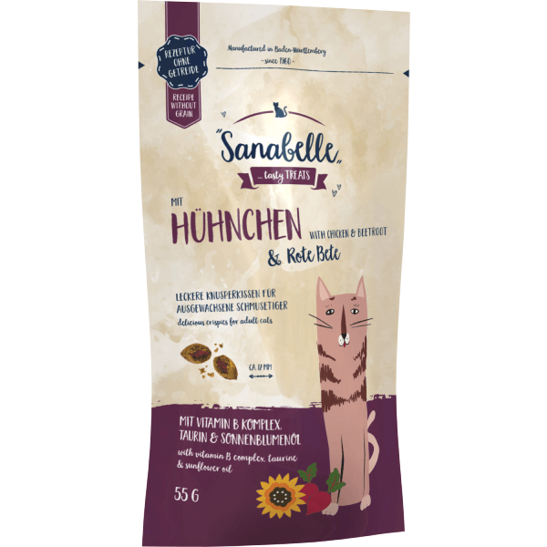 Recompense pentru pisici Sanabelle Snack Pui&Sfecla 55g