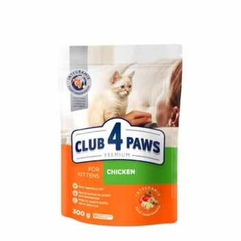 CLUB 4 PAWS Premium Kitten, Pui, hrană uscată pisici junior, 300g