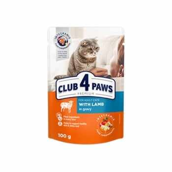 CLUB 4 PAWS Premium, Miel, plic hrană umedă pisici, (în sos), 100g 