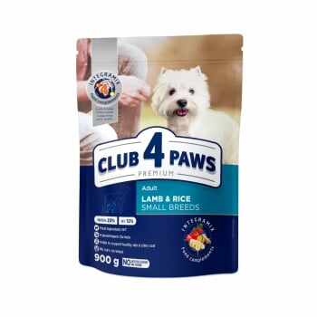 CLUB 4 PAWS Premium, XS-S, Miel și Orez, hrană uscată câini, 900g