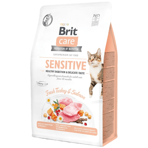 Hrana uscata pentru pisici Brit Care Cat Grain Free Sensitive Healty Digestion&Delicate Taste 400g