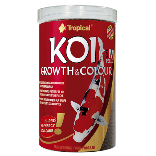 KOI Growth & Colour Pellet M Tropical Fish, 1000 ml/ 320 g