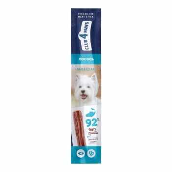 CLUB 4 PAWS Premium Sensitive Stick, recompense câini, Batoane, sensibilități digestive, Somon, 12g