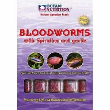 OCEAN NUTRITION Bloodworms Cu Spirulina Si Usturoi, 100g