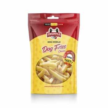 SNUFFLE DOG Fries, Pui, cartofi prăjiți, recompense câini, 40g