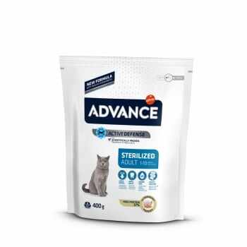 ADVANCE Sterilized Adult, Curcan, hrană uscată pisici sterilizate, 400g