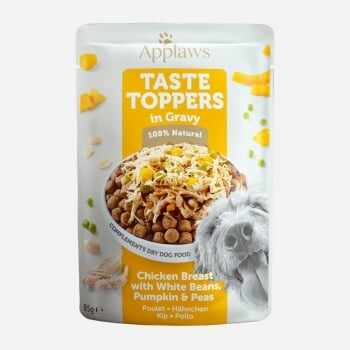 APPLAWS Taste Toppers, XS-XL, Pui și Legume, plic hrană umedă monoproteică fără cereale câini, (în sos), 85g