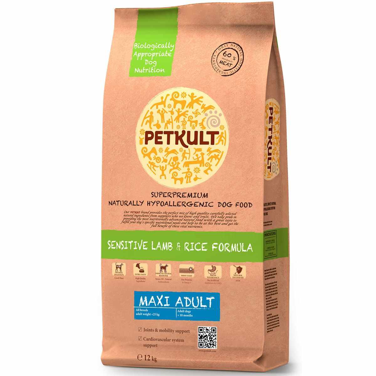 Petkult Dog Maxi Adult Sensitive Miel & Orez, 12 kg