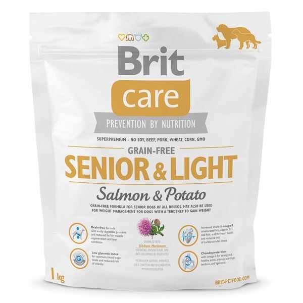 Brit Care Grain-free Senior and Light Salmon and Potato, 1 kg