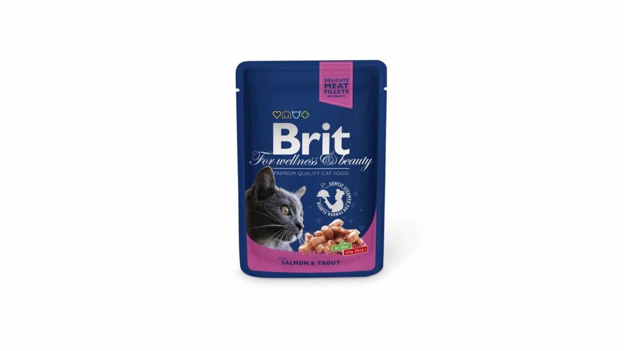 Brit Premium Cat Plic Cu Somon Si Pastrav 100 Gr 5 Plus 2 Gratis