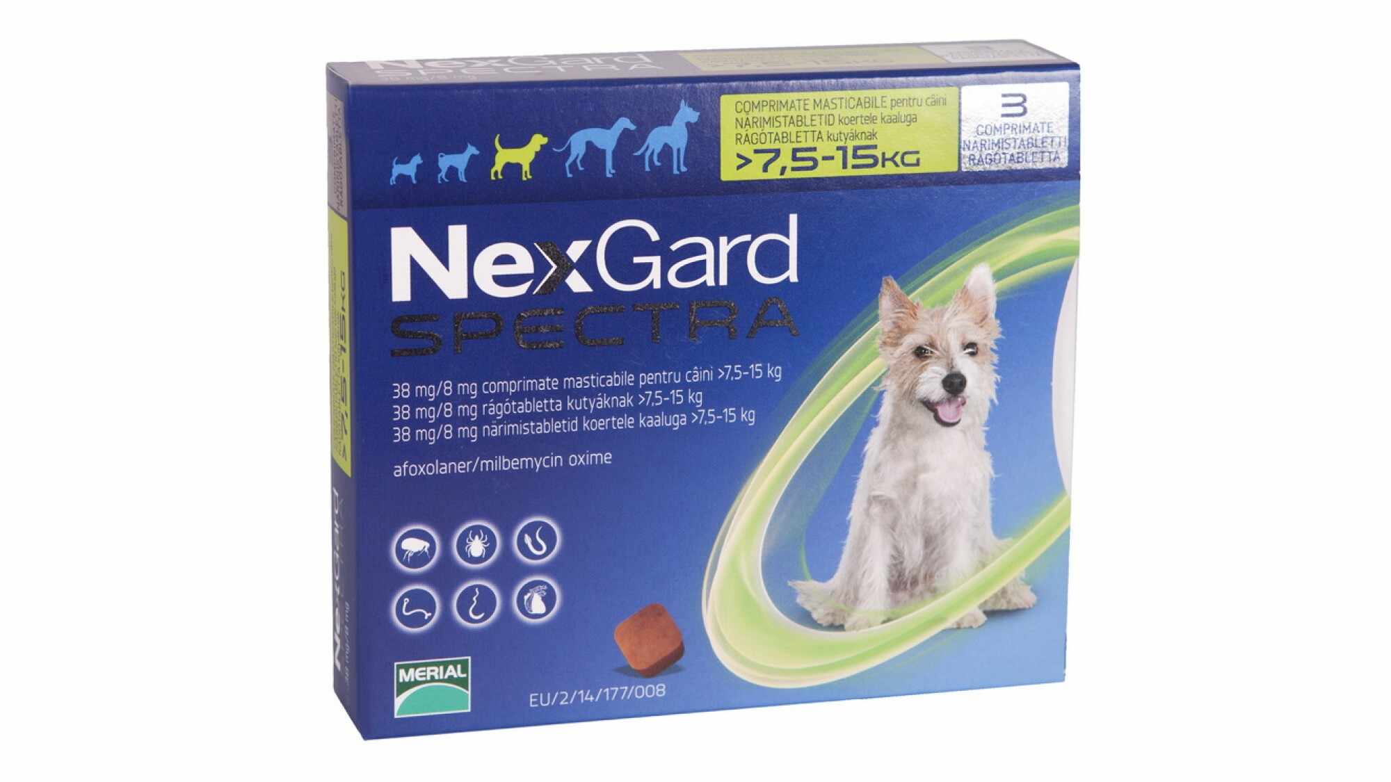 Nexgard Spectra Dog M 7.5-15 Kg x 1 Tableta