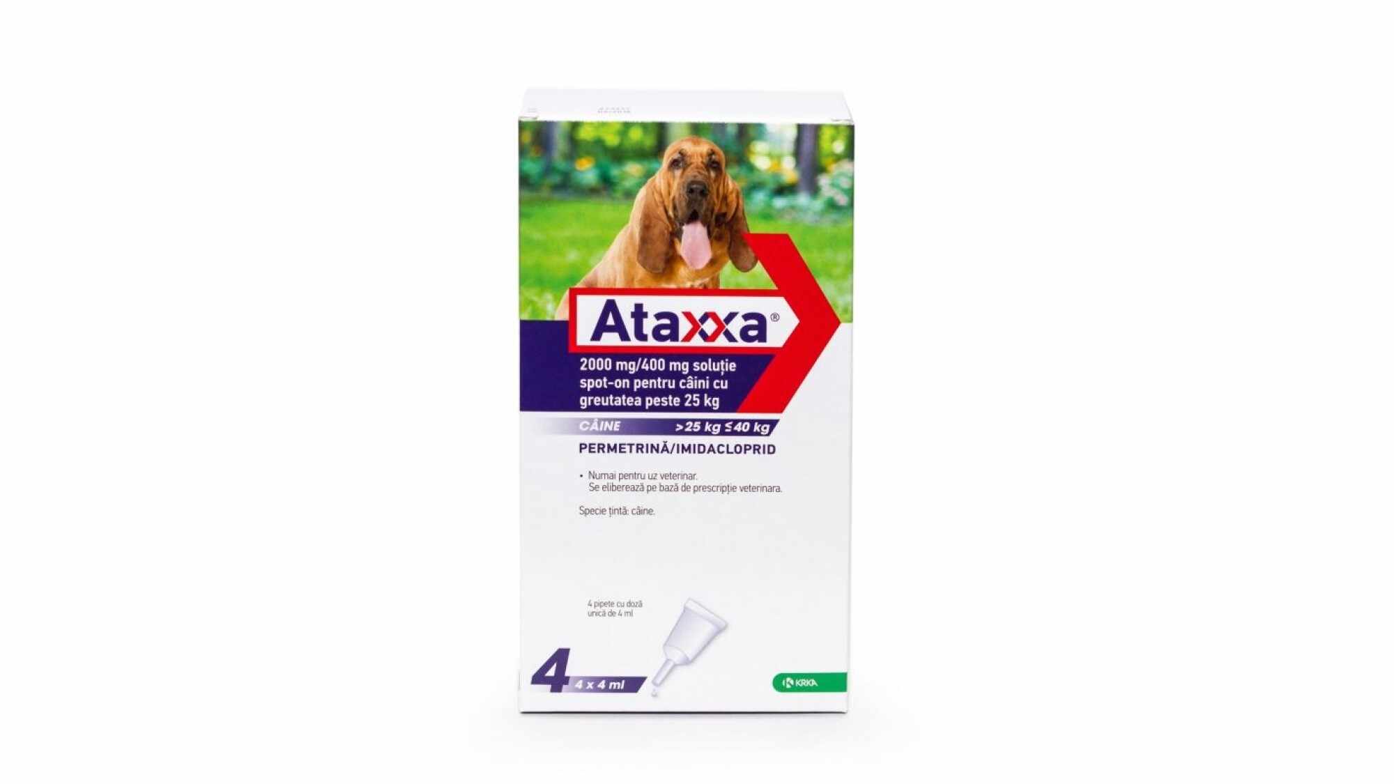 Ataxxa Pipeta Antiparazitara Caine L 400 mg 25-40 kg 1 Pipeta