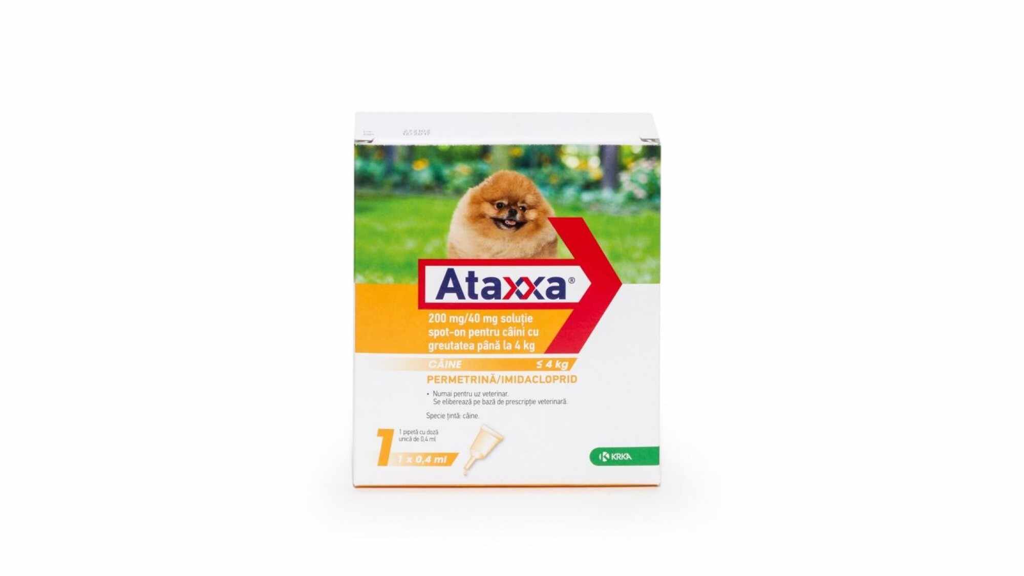 Ataxxa Pipeta Antiparazitara Caine XS 40 mg 0-4 kg 1 Pipeta