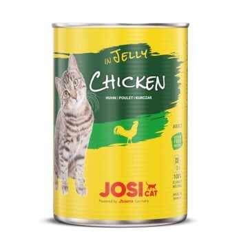 JOSICAT, Pui, bax conservă hrană umedă pisici, (în aspic), 400g x 12