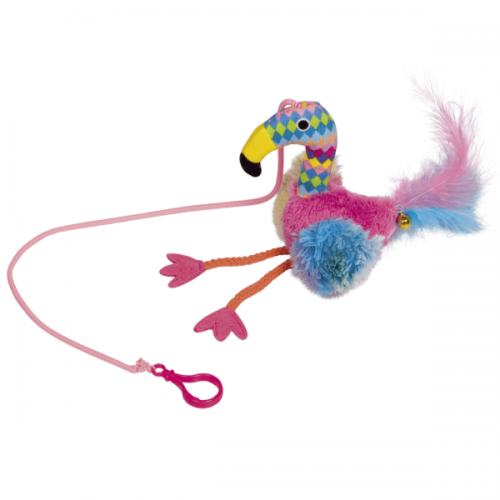 Jucarie Pentru Pisici Nobby Flamingo Puf & Clopotel 22 cm