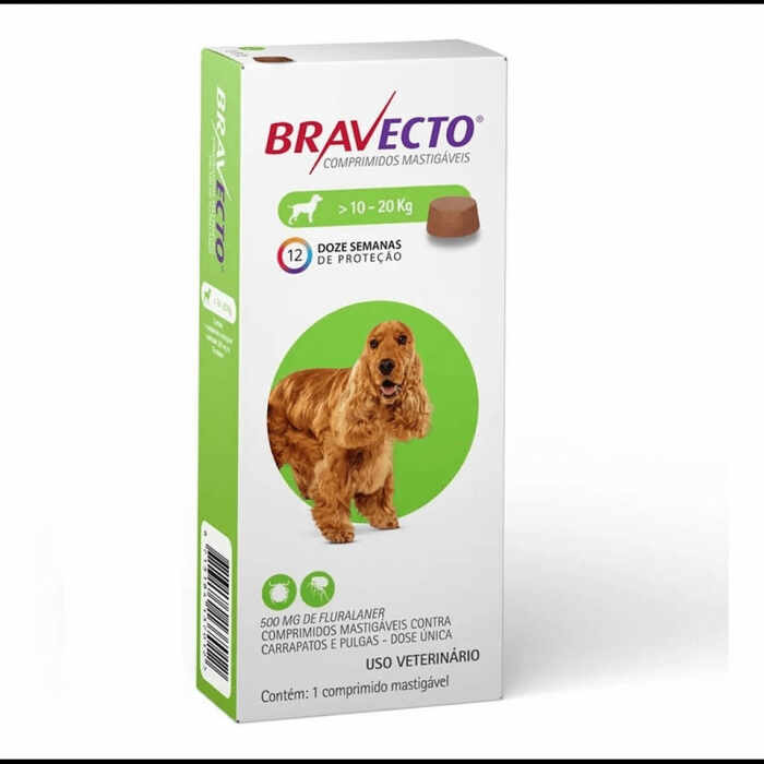 Bravecto 10-20 kg, 1 tableta masticabila x 500 mg