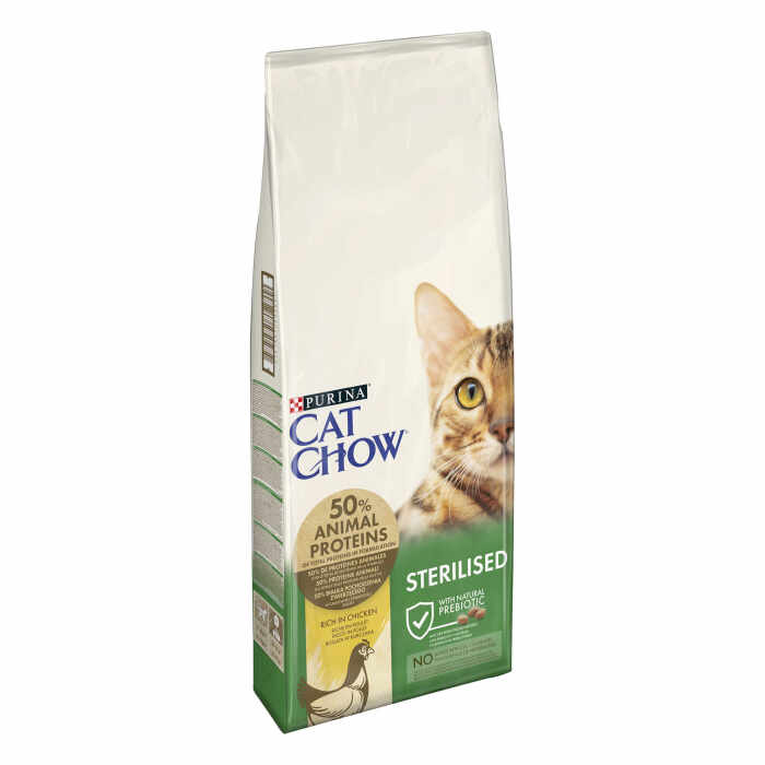 Purina Cat Chow Pisica Adult Sterilizat cu Pui - 15 kg