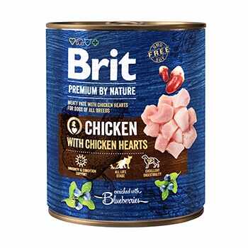 Brit Premium by Nature Chicken with Hearts 800 g conserva